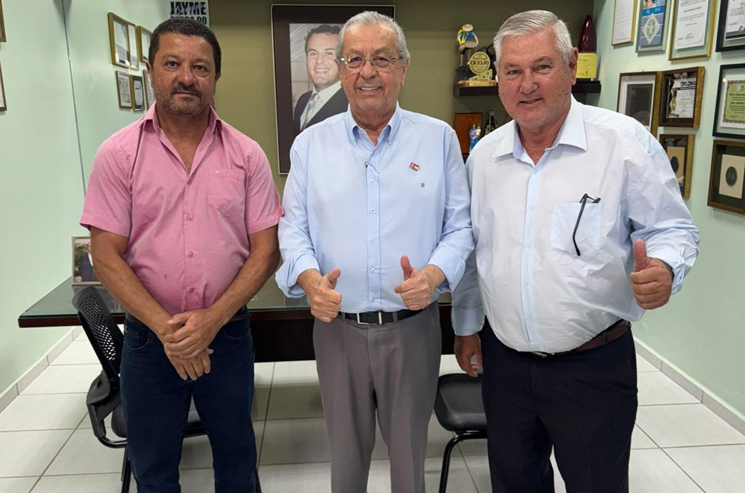 Prefeito Walter Borges busca novos investimentos para Novo Horizonte do Norte em reunião com Jayme Campos