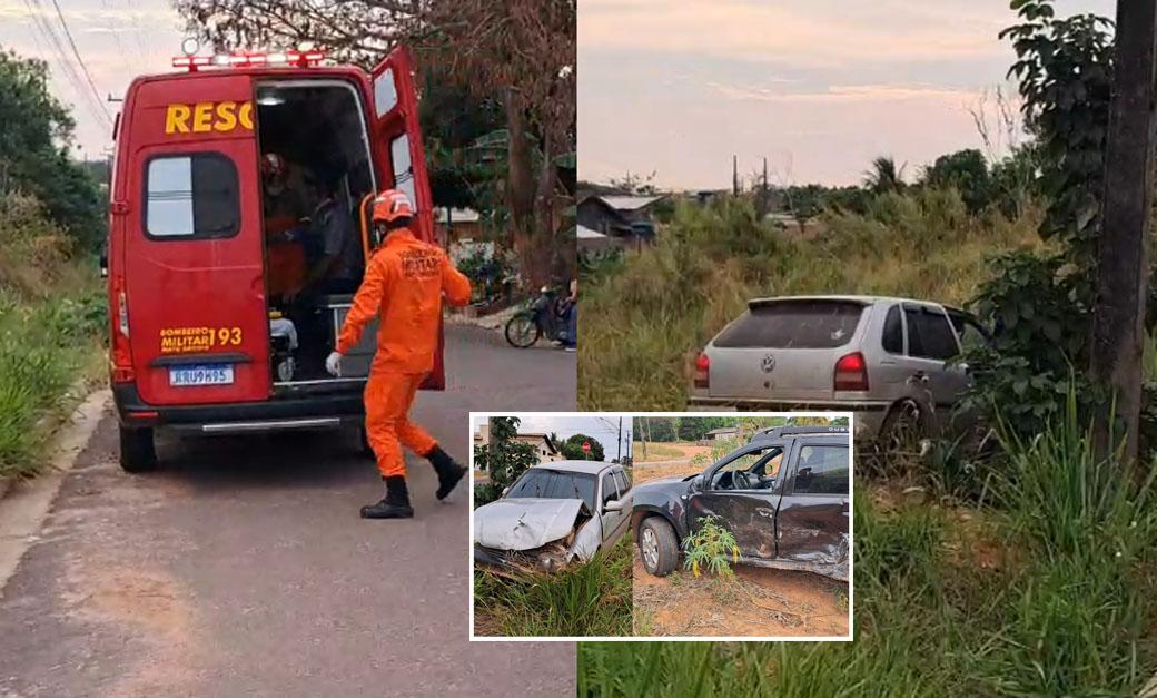Uma mulher ficou ferida após colisão entre dois veículos em Juara nesta quarta feira