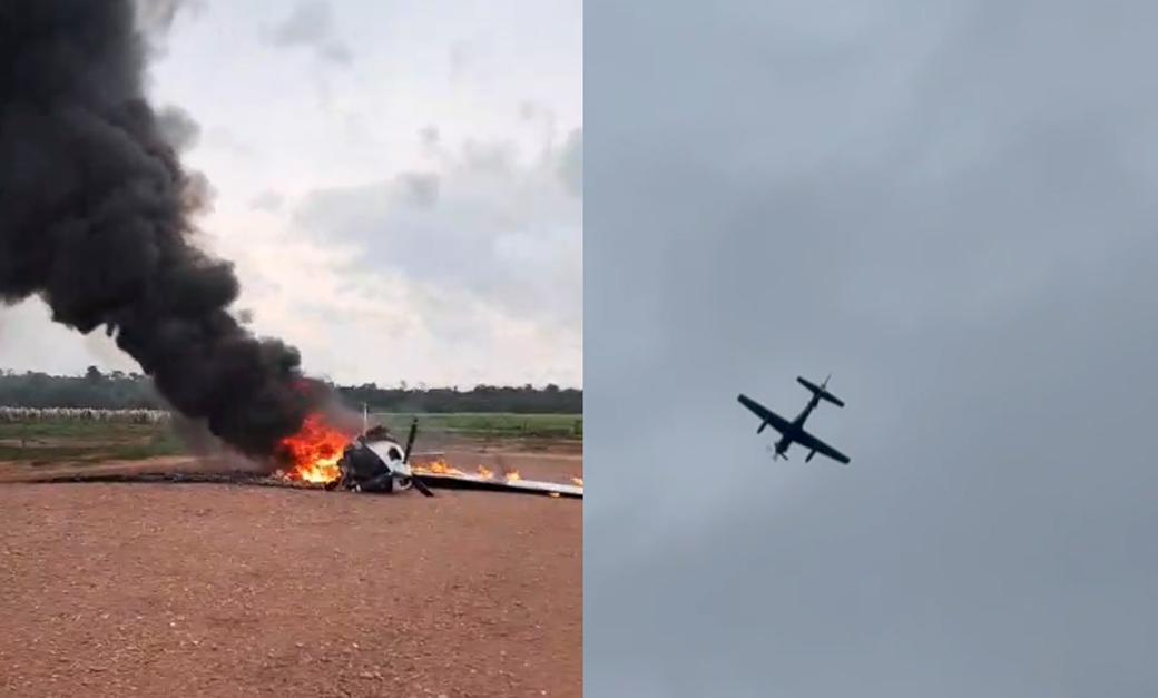 Aeronavecai e pega fogo em pista de fazenda a cerca de 85 km de Juara e caso será investigado