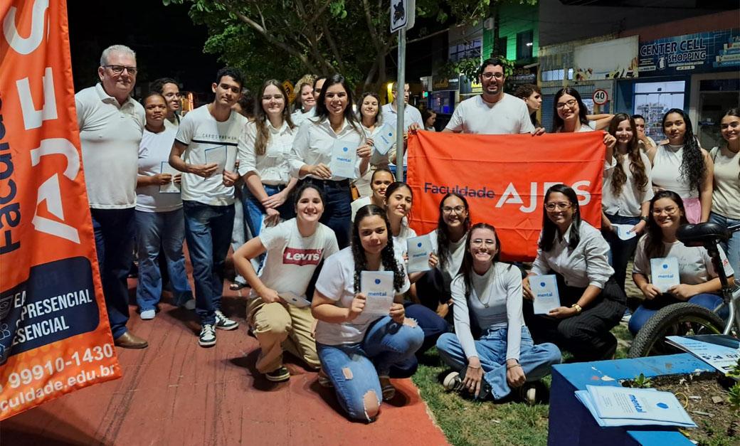 Alunos da Faculdade AJES realizaram Pit-stop em Juara para conscientizar sobre saúde mental